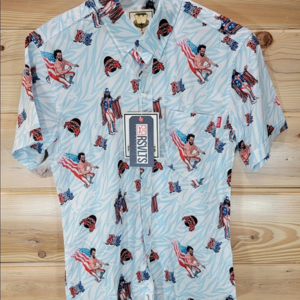 NWT RSVLTS WWE LEGENDS BUTTON DOWN